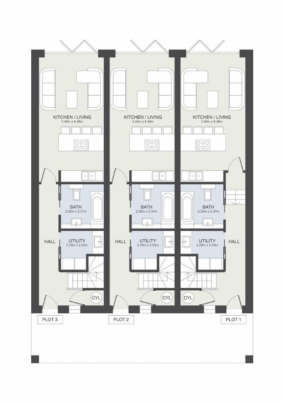 2 bedroom end of terrace house for sale - floorplan