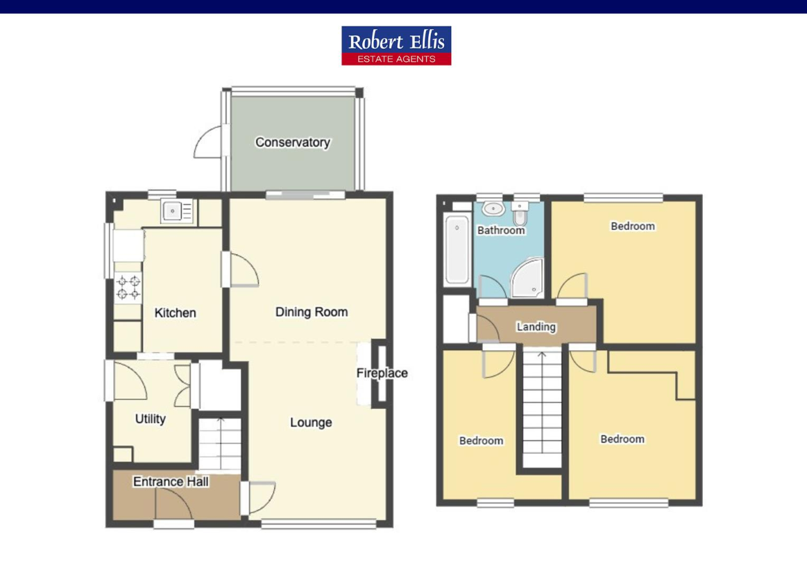 3 bedroom semi-detached house for sale - floorplan