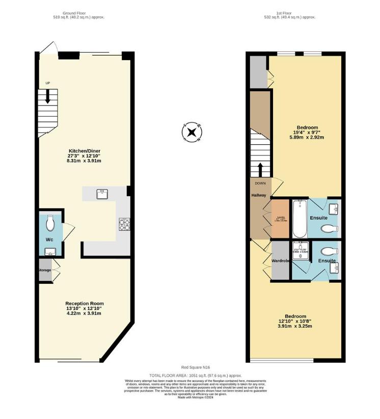 2 bedroom flat for sale - floorplan