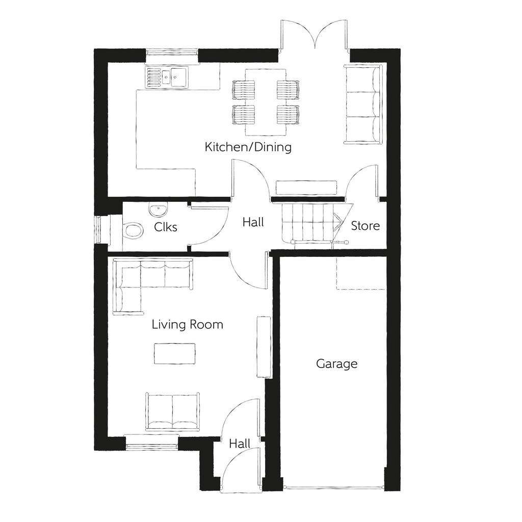 3 bedroom detached house for sale - floorplan