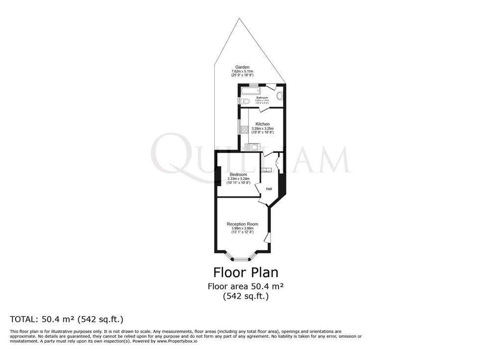 1 bedroom flat to rent - floorplan