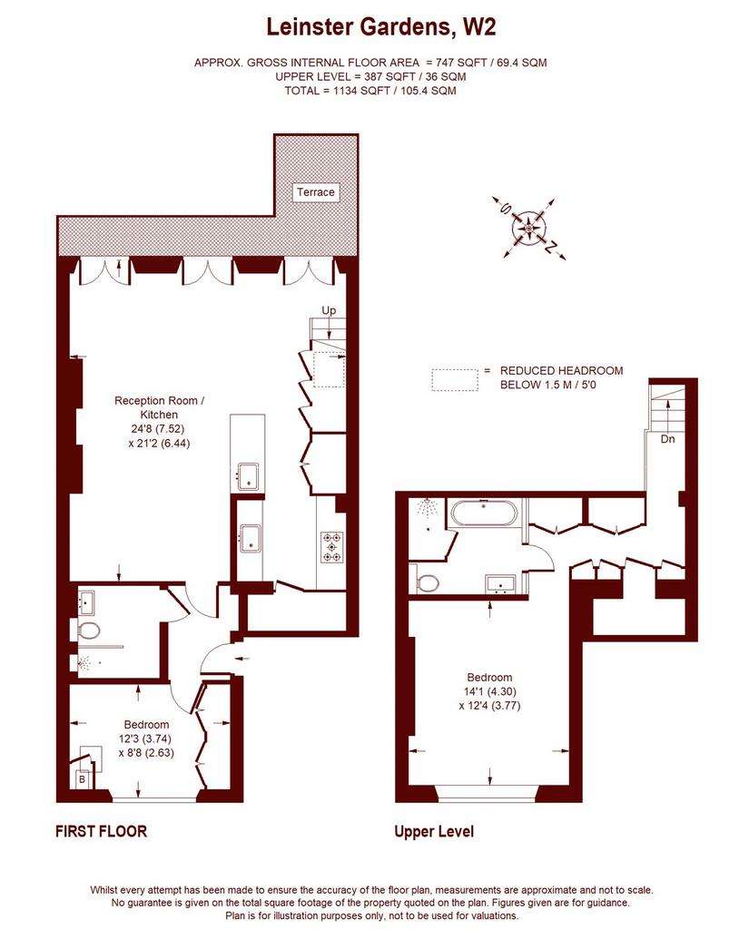 2 bedroom flat to rent - floorplan