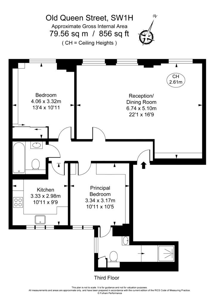 2 bedroom flat to rent - floorplan