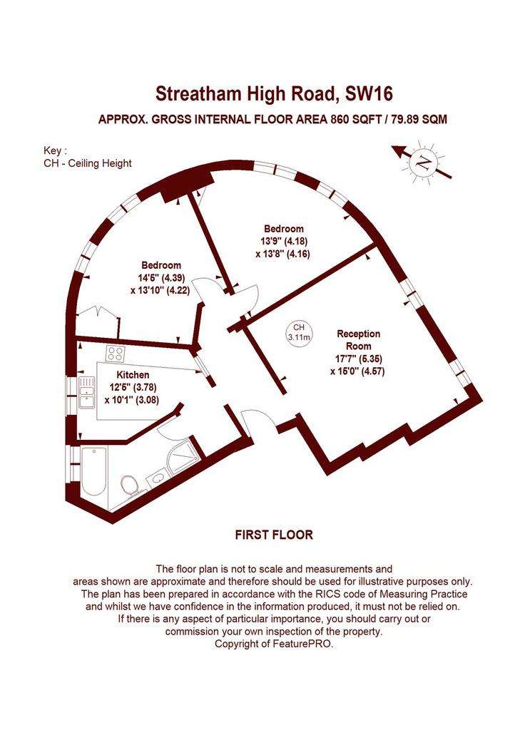 2 bedroom flat for sale - floorplan