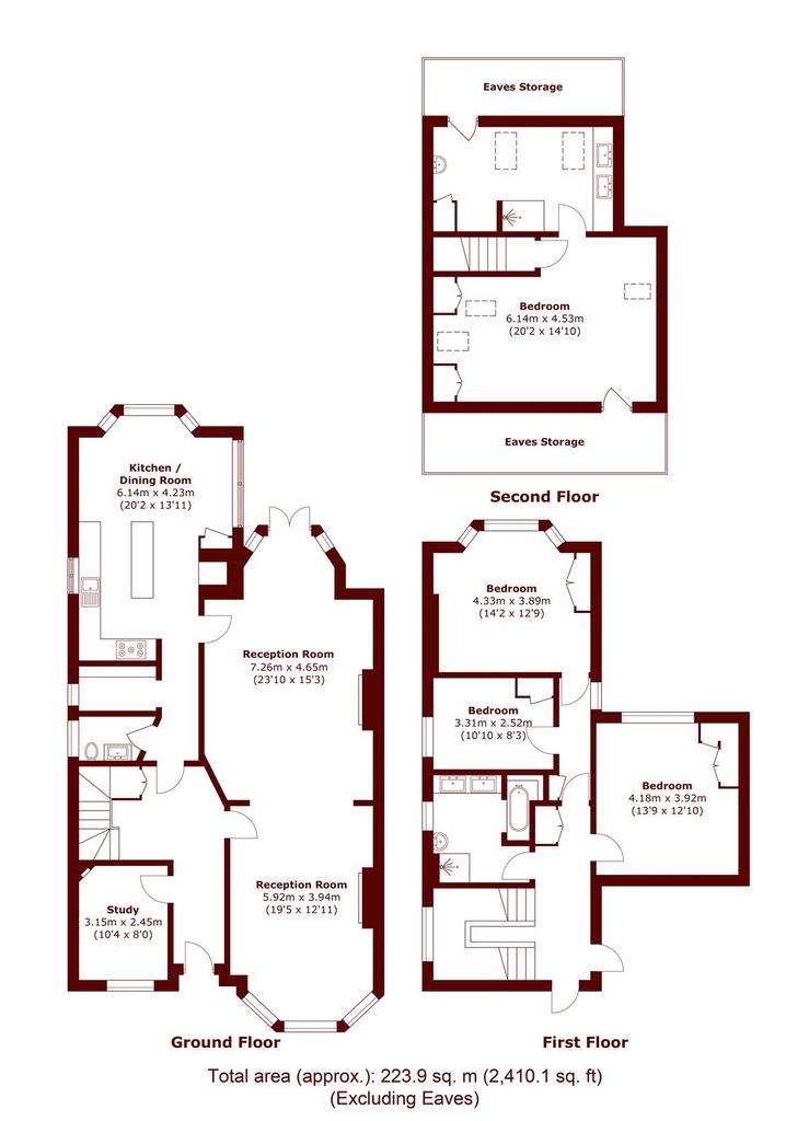 4 bedroom detached house to rent - floorplan