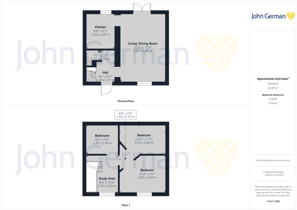 2 bedroom barn conversion for sale - floorplan