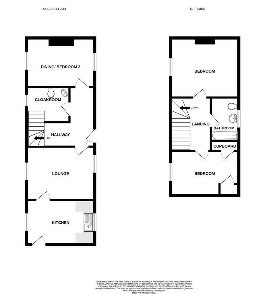 2 bedroom semi-detached house for sale - floorplan