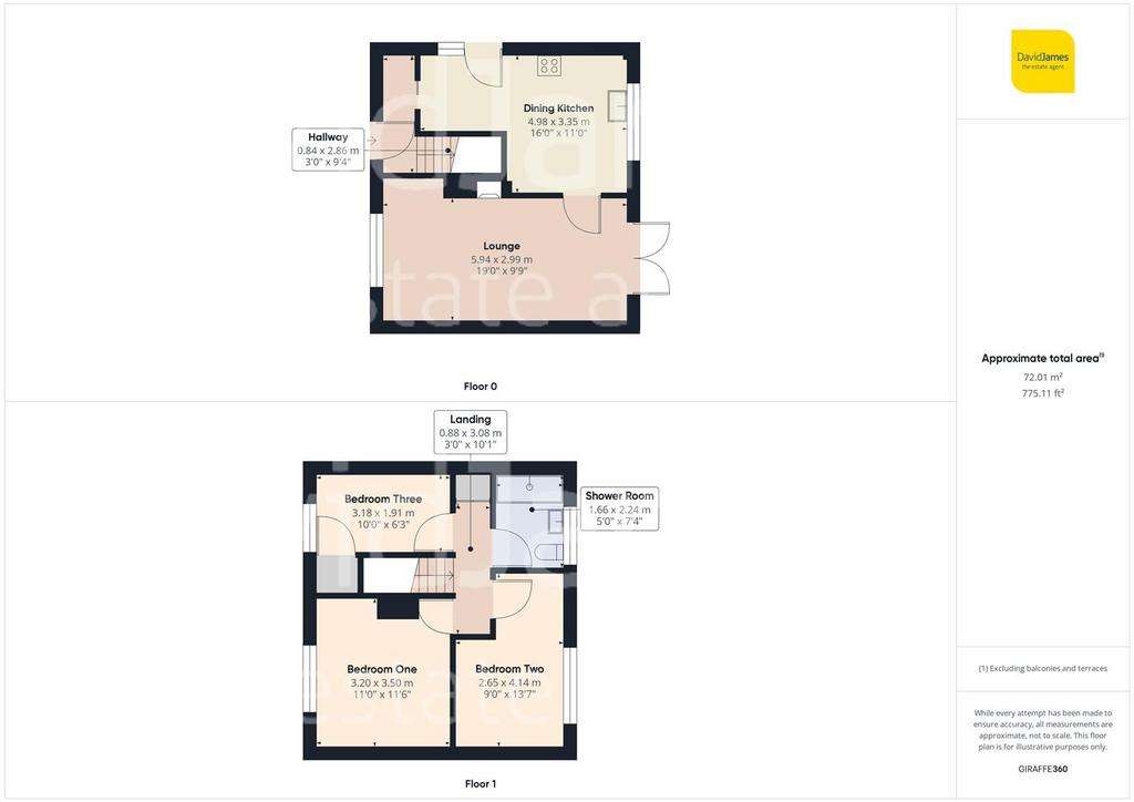 3 bedroom semi-detached house for sale - floorplan