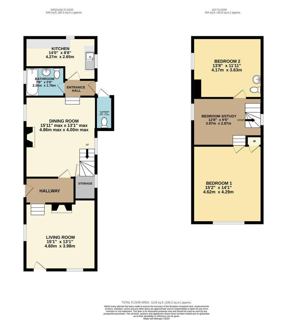 3 bedroom detached house for sale - floorplan