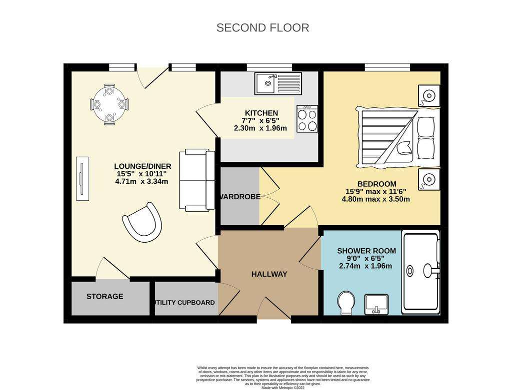 1 bedroom flat for sale - floorplan