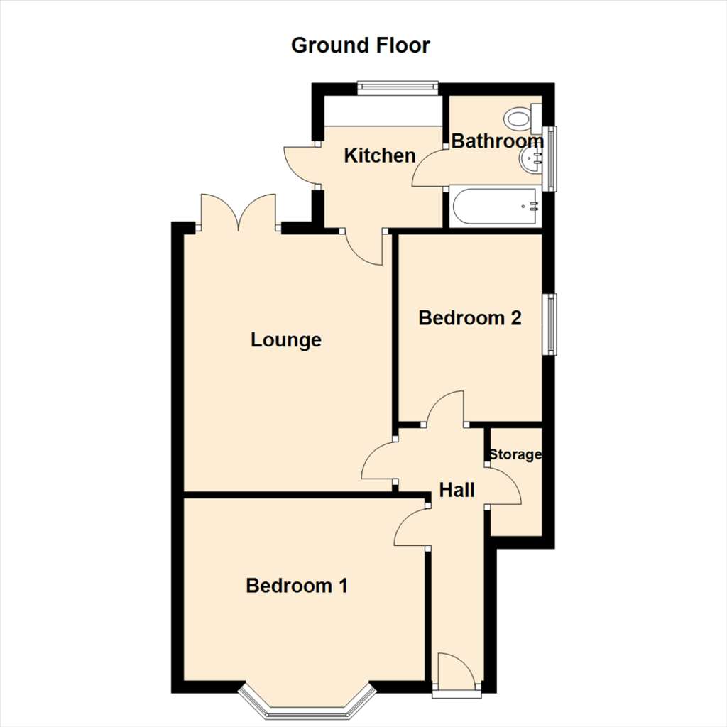 2 bedroom flat for sale - floorplan