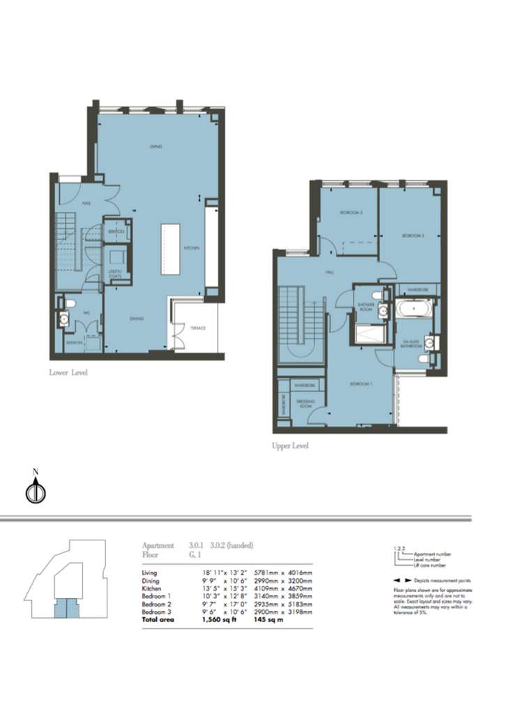 3 bedroom duplex apartment to rent - floorplan