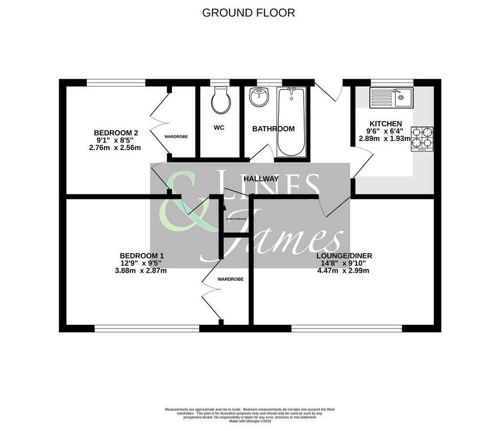 2 bedroom maisonette to rent - floorplan