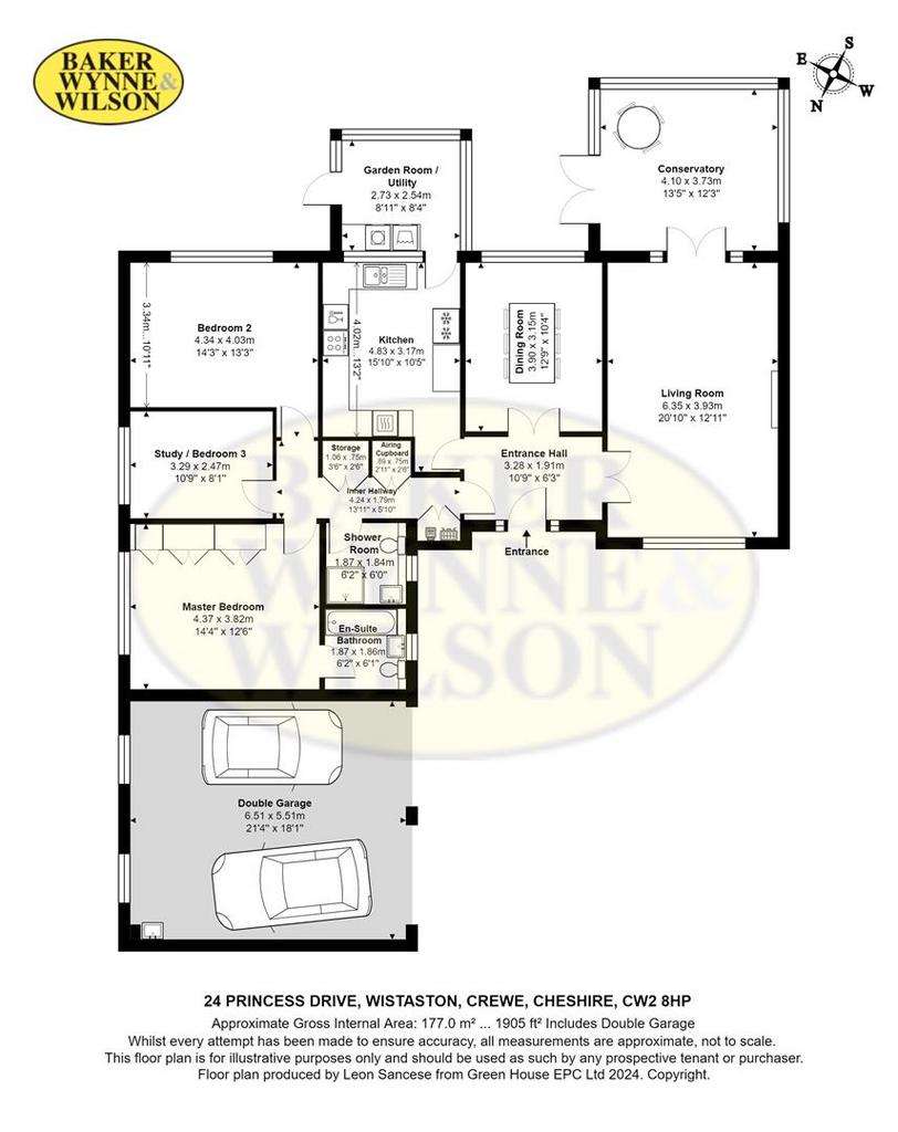 3 bedroom detached bungalow for sale - floorplan