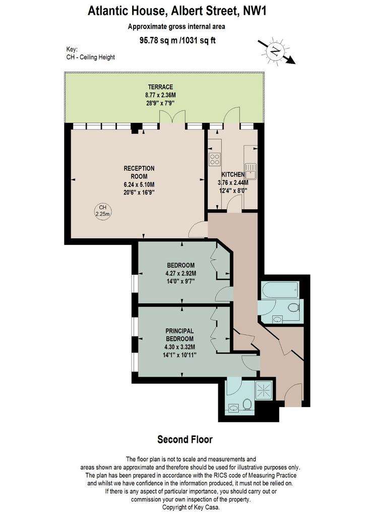 2 bedroom flat for sale - floorplan