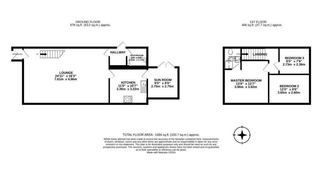 3 bedroom semi-detached house for sale - floorplan