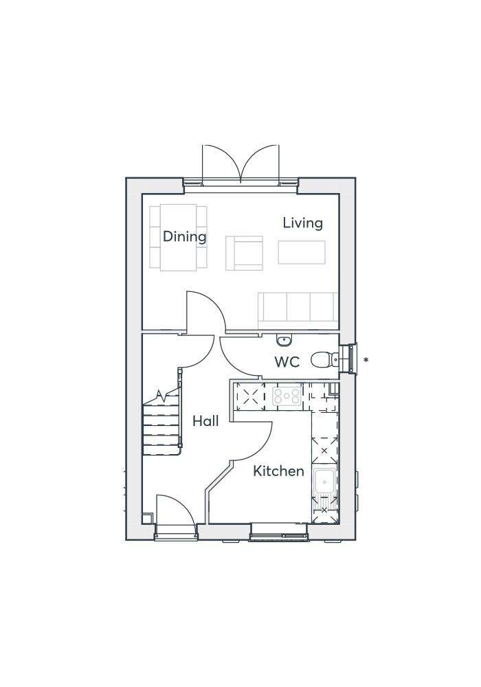 3 bedroom terraced house for sale - floorplan