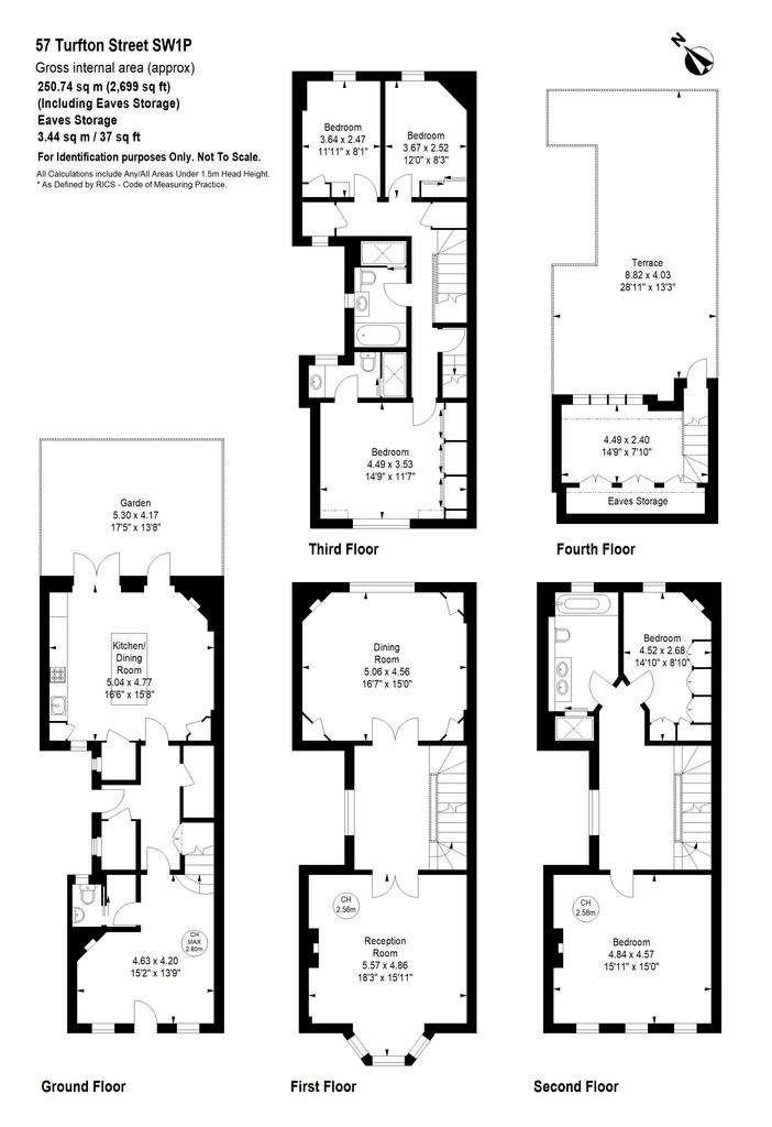 5 bedroom terraced house to rent - floorplan