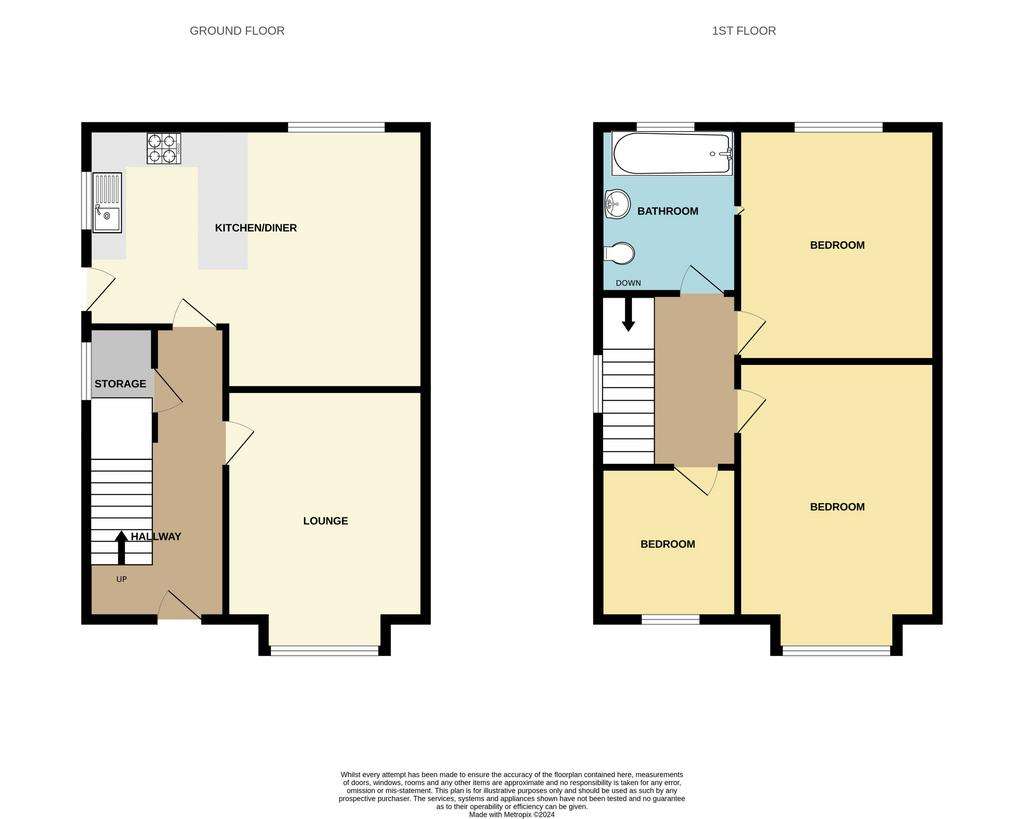 3 bedroom semi-detached house for sale - floorplan