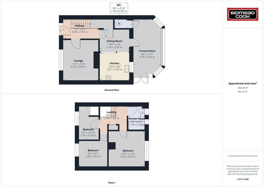 3 bedroom semi-detached house for sale - floorplan