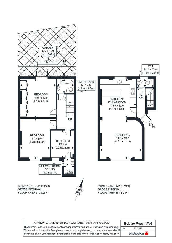 3 bedroom maisonette to rent - floorplan