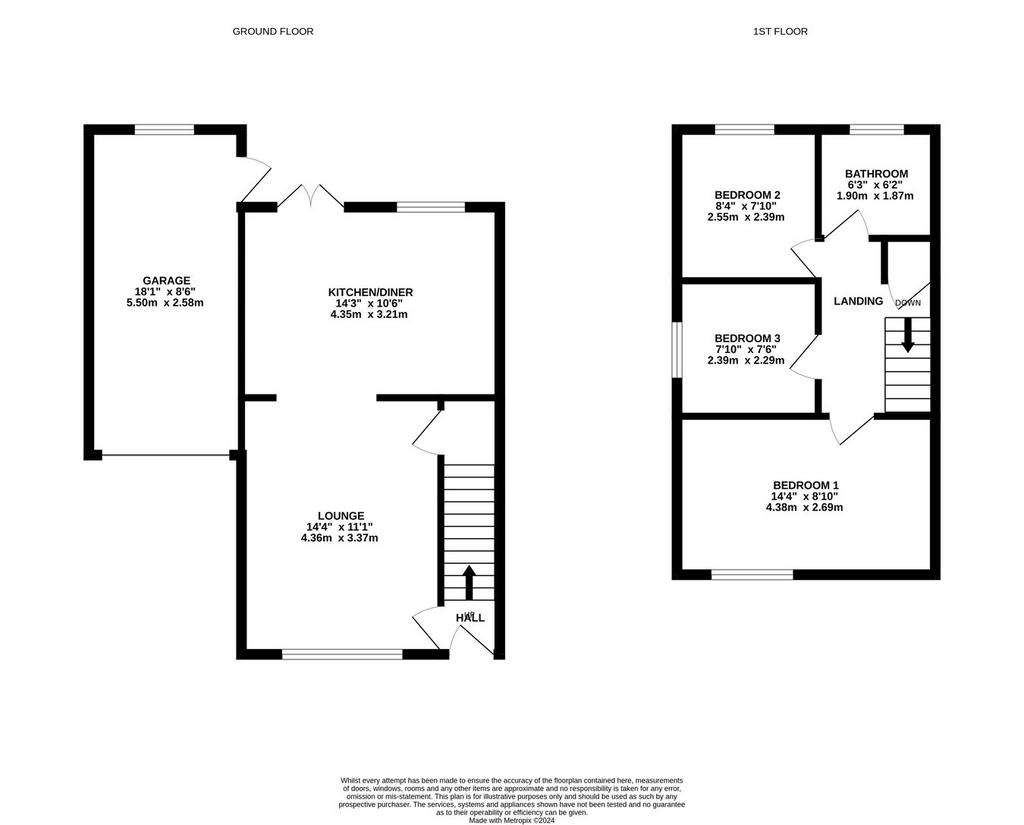 3 bedroom semi-detached house for sale - floorplan