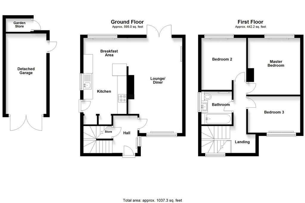 3 bedroom detached house for sale - floorplan