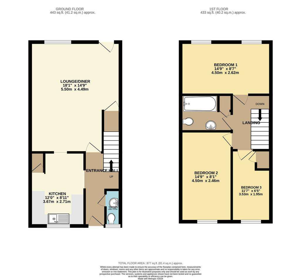 3 bedroom terraced house for sale - floorplan