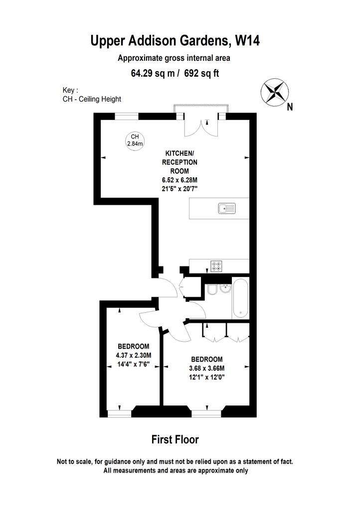 2 bedroom flat to rent - floorplan