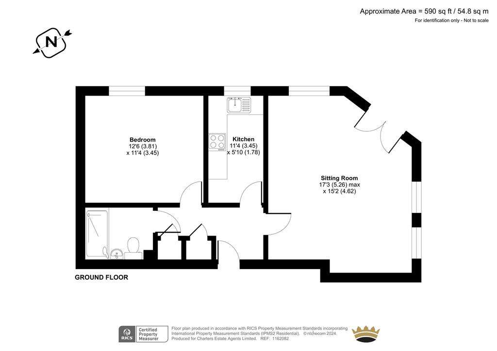 1 bedroom flat for sale - floorplan