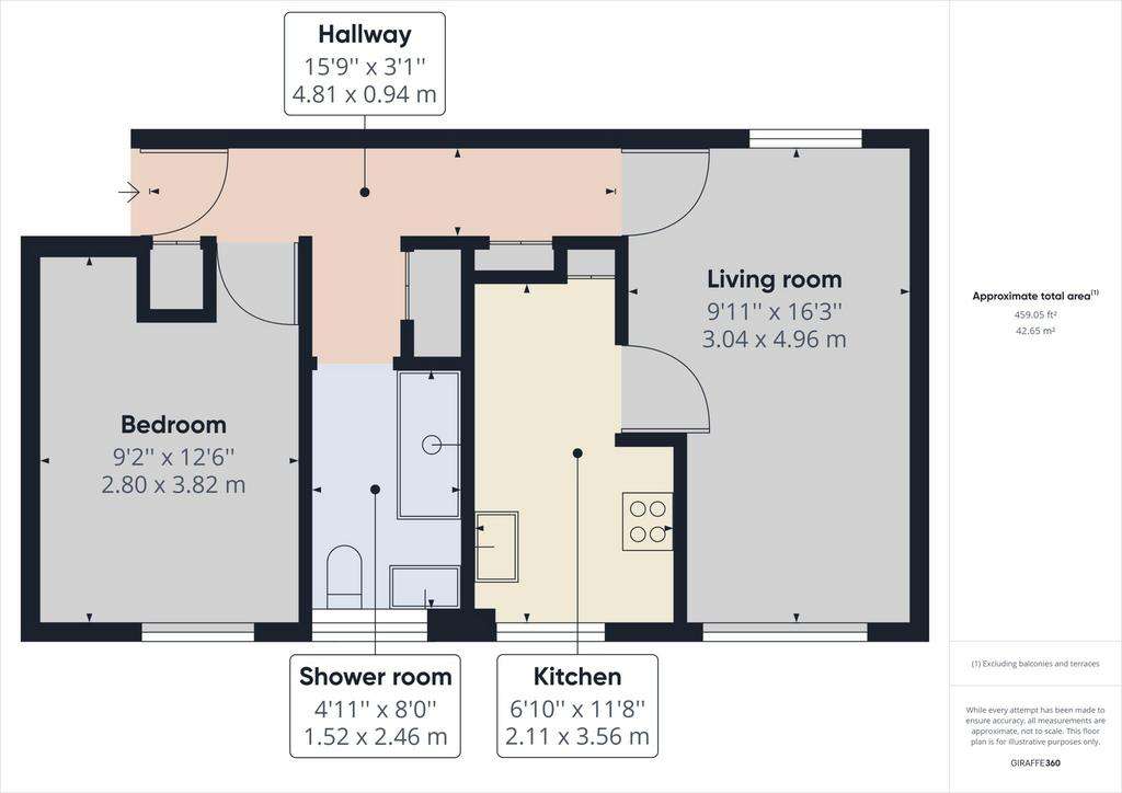 1 bedroom flat for sale - floorplan