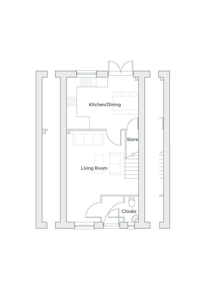 3 bedroom terraced house for sale - floorplan