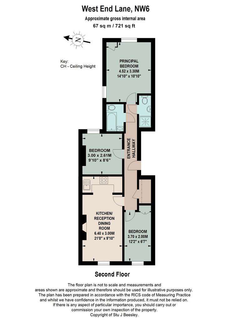 3 bedroom flat for sale - floorplan