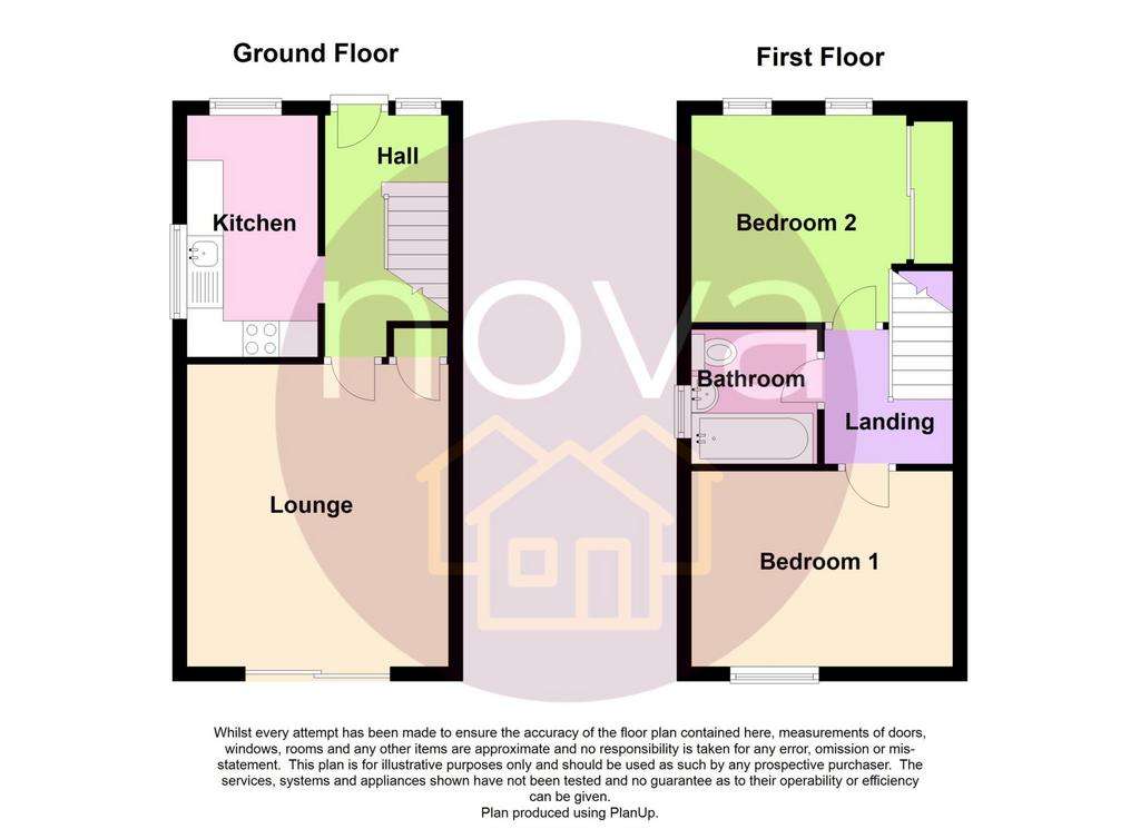 2 bedroom end of terrace house for sale - floorplan