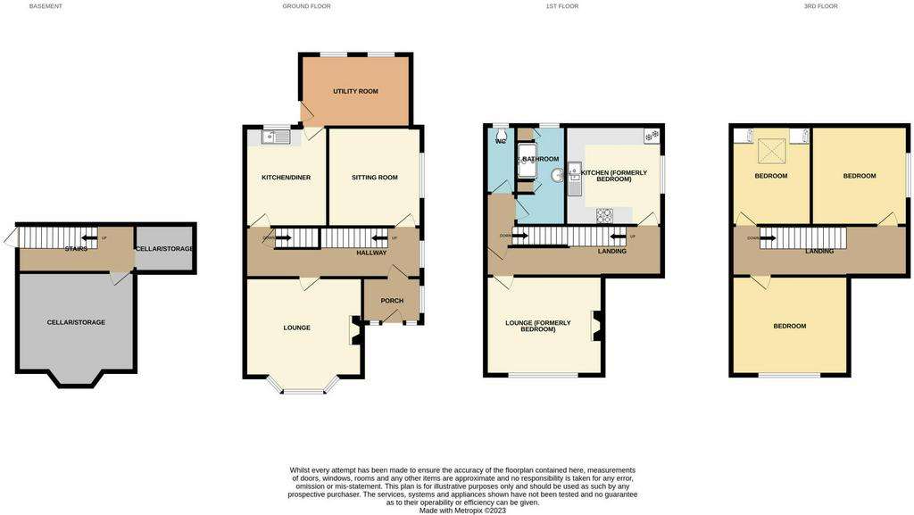 4 bedroom semi-detached house for sale - floorplan