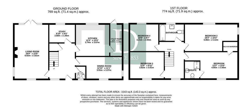 4 bedroom detached house for sale - floorplan