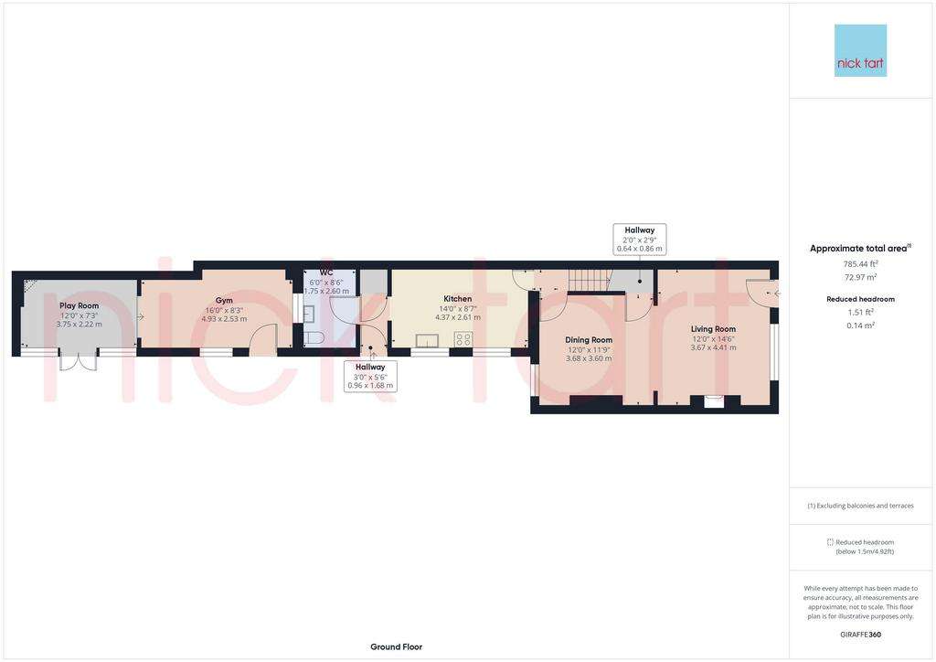 3 bedroom semi-detached house for sale - floorplan