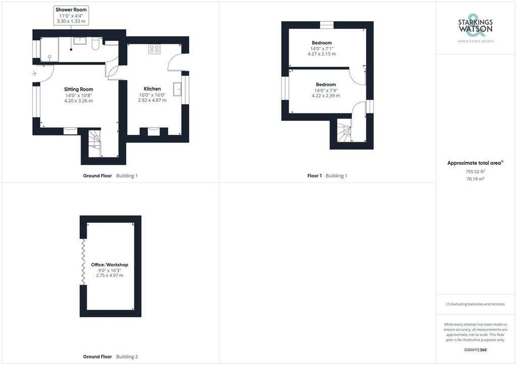 2 bedroom cottage for sale - floorplan