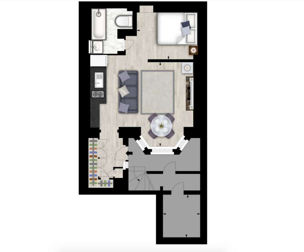 1 bedroom flat to rent - floorplan