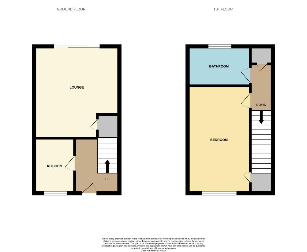 1 bedroom terraced house for sale - floorplan