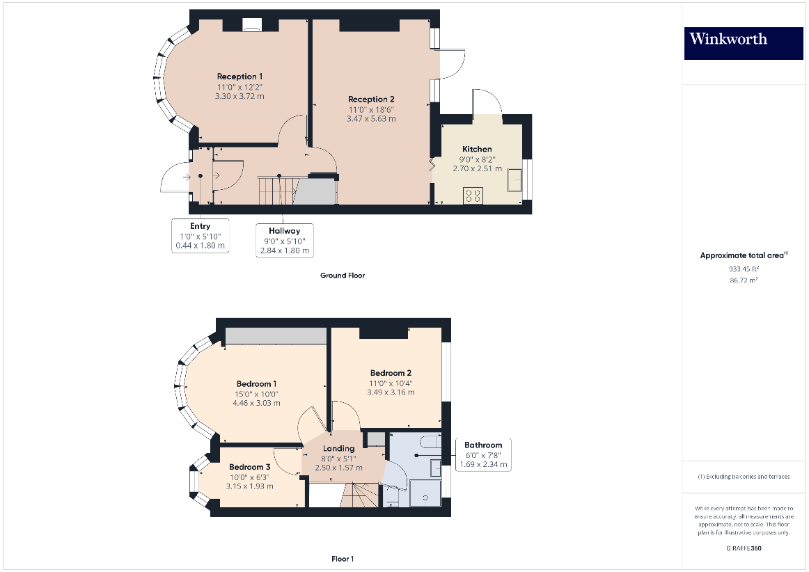 3 bedroom property for sale - floorplan