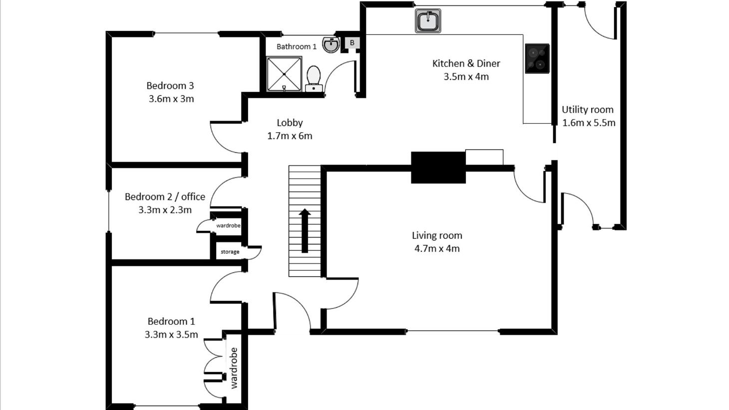 5 bedroom bungalow for sale - floorplan