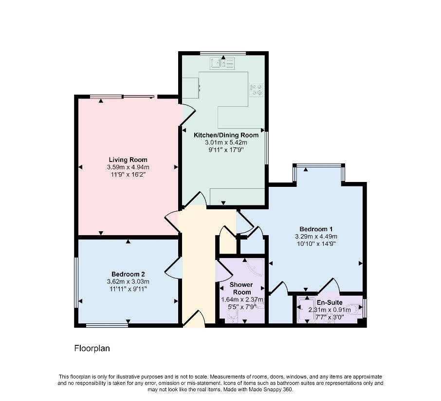 2 bedroom flat for sale - floorplan