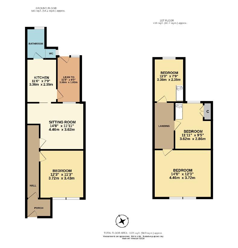 4 bedroom property for sale - floorplan