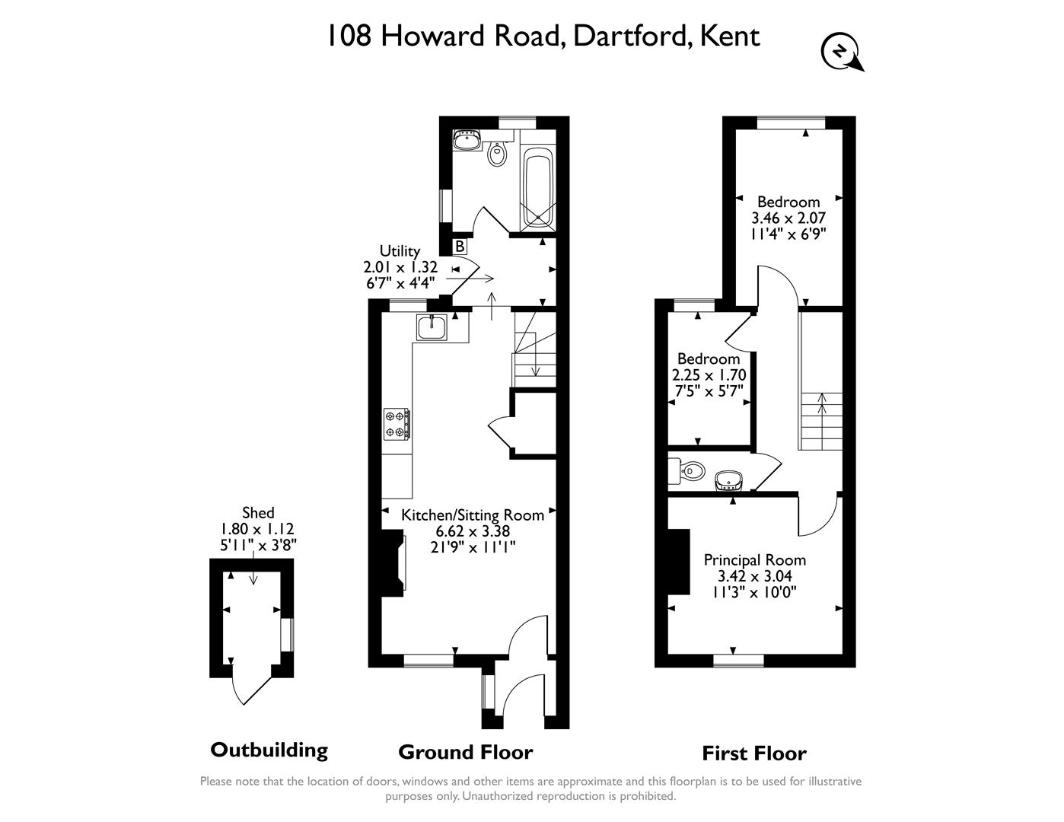 3 bedroom terraced house for sale - floorplan