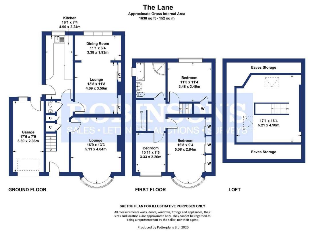 3 bedroom semi-detached house for sale - floorplan