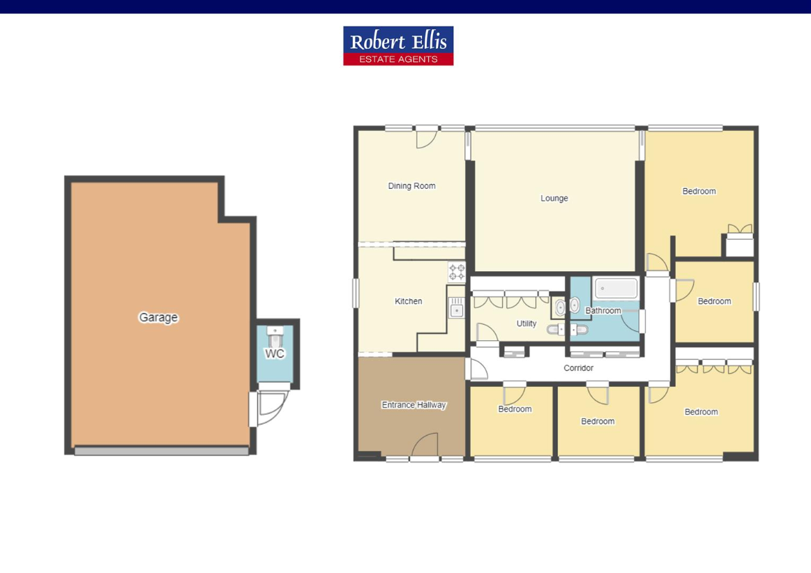 5 bedroom bungalow for sale - floorplan