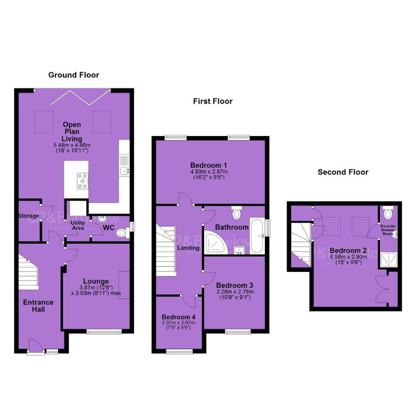 4 bedroom semi-detached house for sale - floorplan