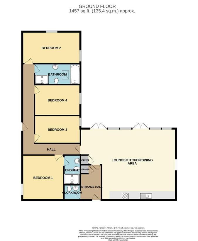 4 bedroom cottage for sale - floorplan