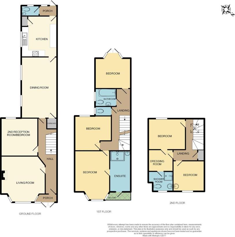 6 bedroom end of terrace house for sale - floorplan